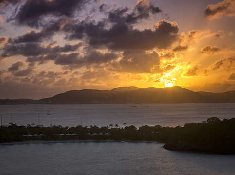 Sunset over st thomas