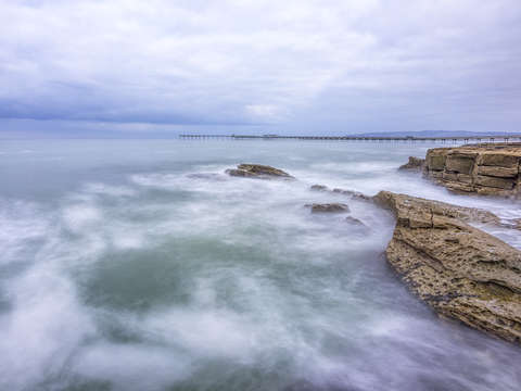 Pier in the background