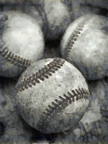 Old baseballs pencil