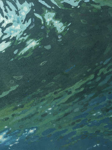 Deep green seas
