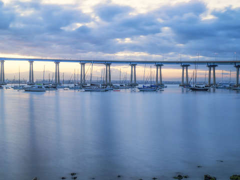 Moored under the bridge
