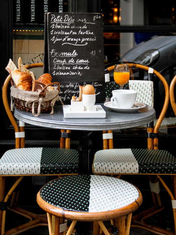 Parisian caf in the morning