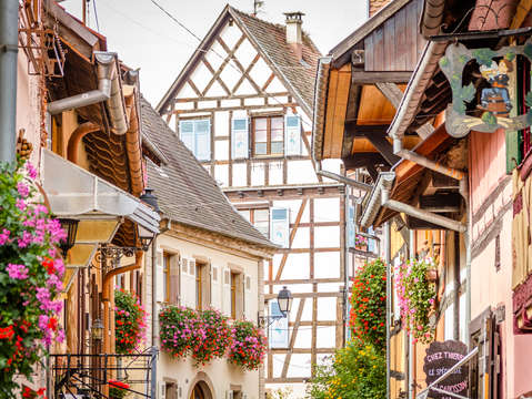 French fa ades and flowers