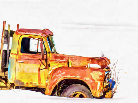 Old abandoned farm truck i