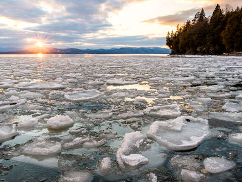 Lake champlain sunset