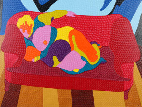 Woman on a sofa