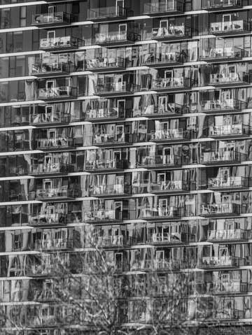 Window balcony reflections