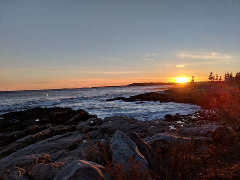 Sunset at ocean point
