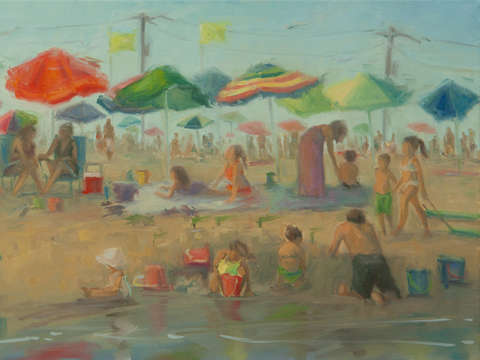 Beach hustle bustle