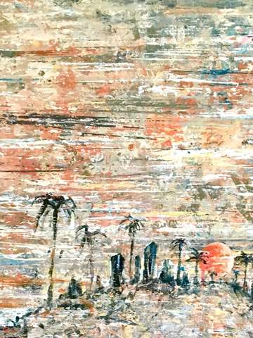 Palm lane cityscape