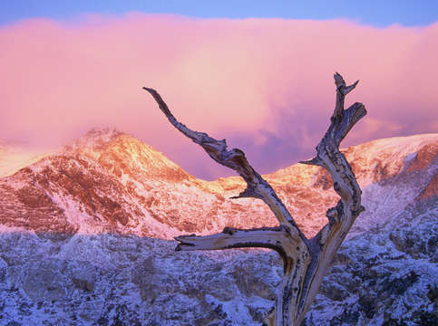 Winter mountain sunrise