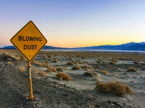 Blowing dust death valley