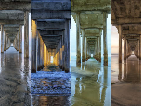 4 faces of scripps pier