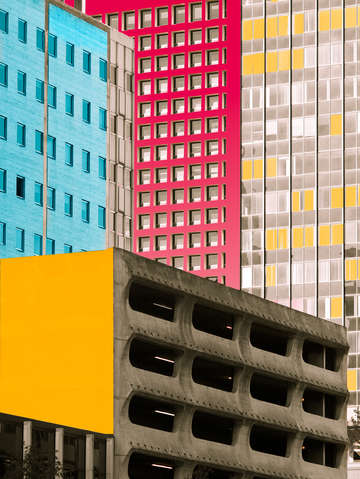 Colorful dallas architecture