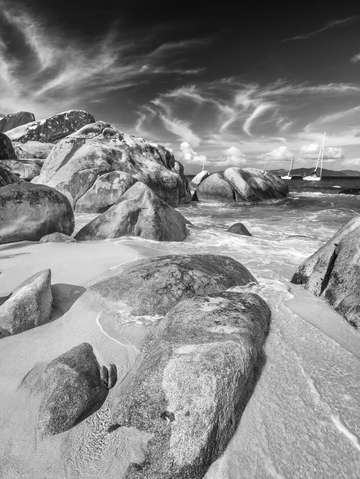 The baths in black and white