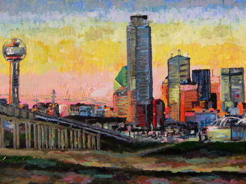 Sunset over dallas