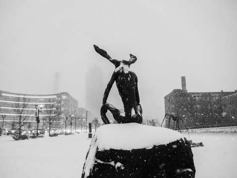 Urban snowstorm
