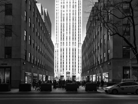 City noir high noon at rockefeller center