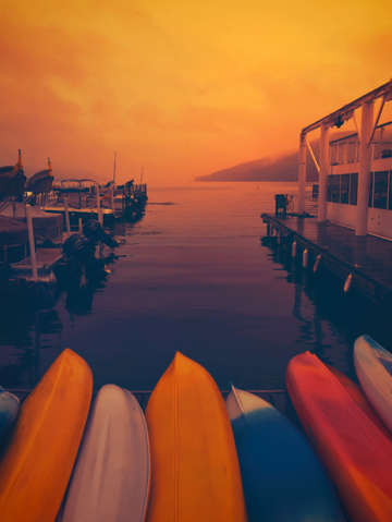 Sunset canoes
