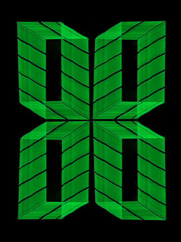 Green neon window lights 1