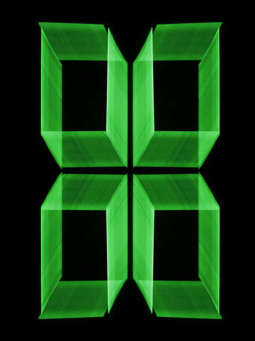 Green neon window lights 3
