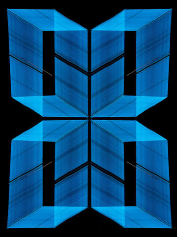 Blue neon window lights 126