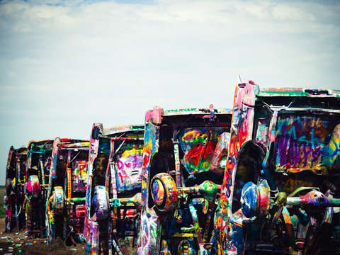 Graffiti tires in amarillo