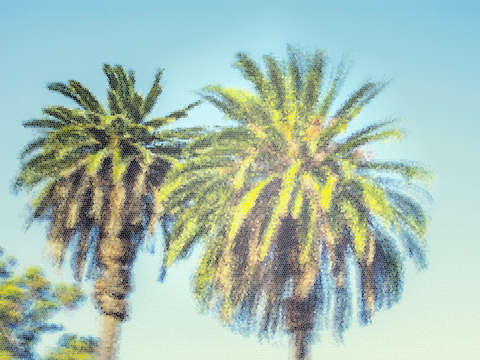 Art deco palms