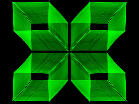 Green neon window lights 4