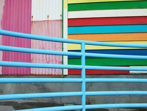 Blue rail