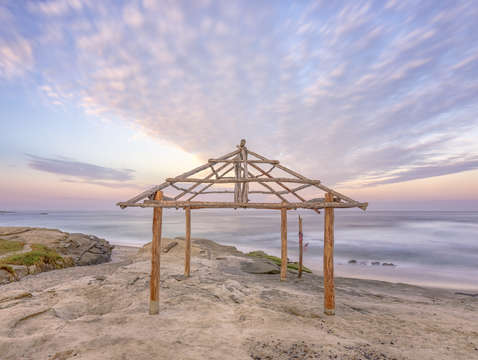 Sky above shack