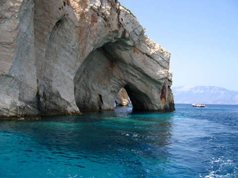 Blue caves zakynthos island
