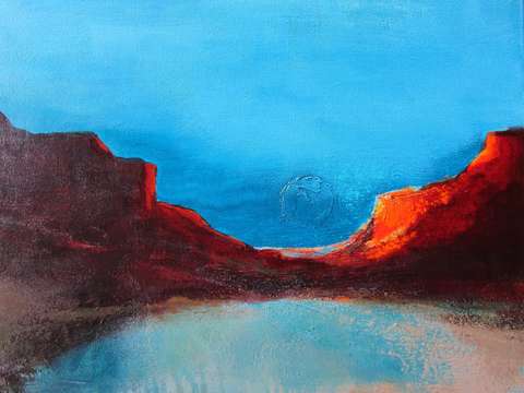Hot rocks evening light