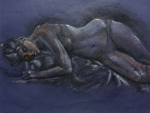 Blue model girl