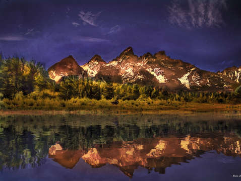 Sunrise at the tetons