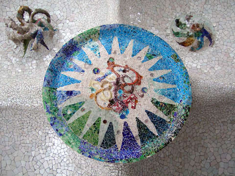 Barcelona park guell mosaics