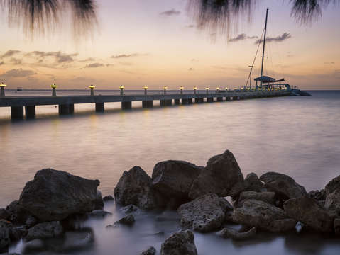 Dusk at rum point grand cayman