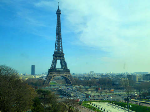 Skies of eiffel tower