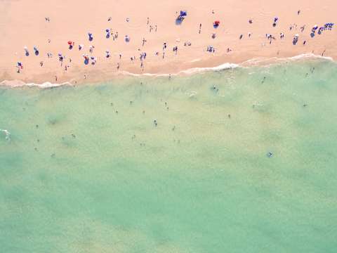 Miami beach top view