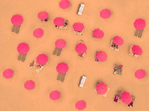 Pink umbrellas 2