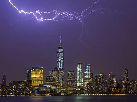 Lightning over nyc