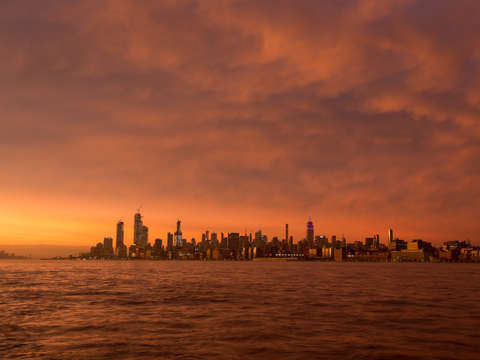 Nyc skyline at sunset 2