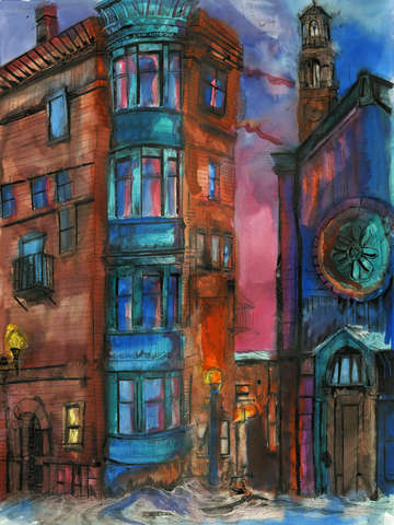 Sunset on bow street