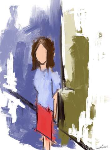 Portrait of girl on street