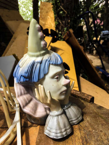 Sad unicorn clown