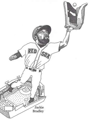 Red sox outfielder jackie bradley jr catching a me
