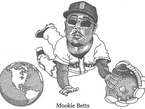 Red sox outfielder mookie betts defending