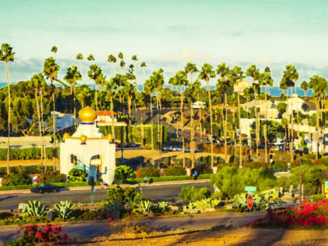 Looking down on encinitas