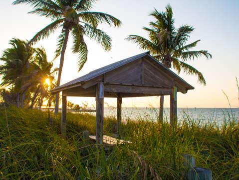 Cabana at smathers beach in key west florida
