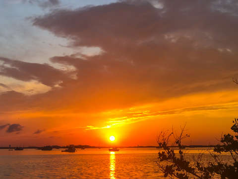 Sunrise over stock island florida
